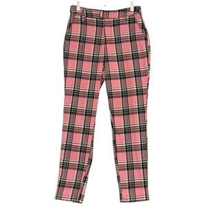 Hot Topic Womens Pants S Pastel Pink Plaid Trousers Aademia Punk Goth Retro Y2K